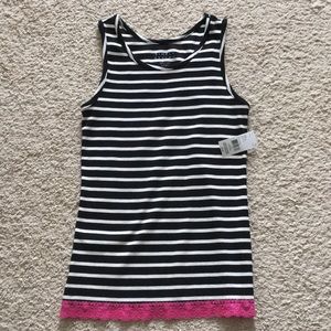 Black Stripe Rib Tank